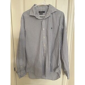 Polo‎ Ralph Lauren Mens Plaid Button Down Shirt Long Sleeve Size Large Pony